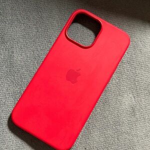 Apple Red Silicone iPhone 12 Case